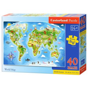 PUZZLE 40 EL.MAXI WORLD MAP